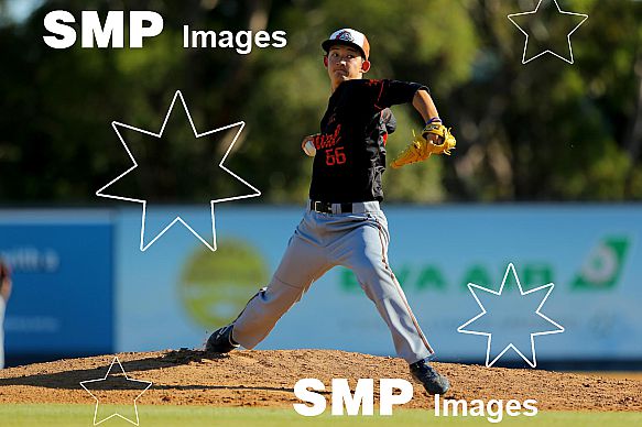 Kosuke Sakaguchi of the Canberra Cavalry PHOTO: James Worsfold / SMP IMAGES / Baseball Australia | Action from the Australian Baseball League 2019/20 Round 2 clash between the Perth Heat v Canberra Cavalry played at Perth Harley-Davidson ballpark, Pe